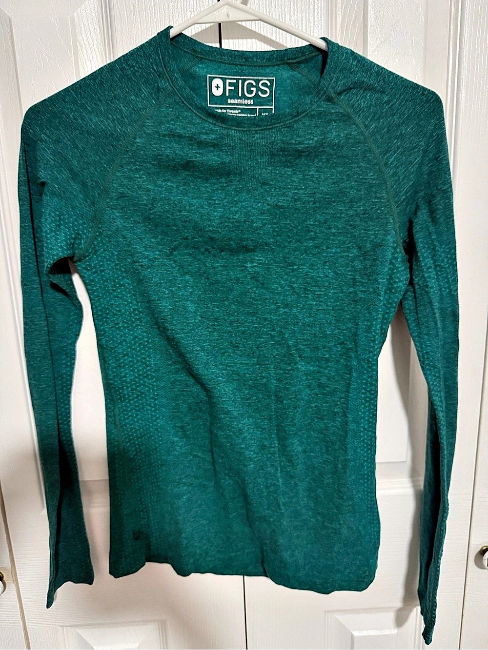 FIGS Salta Seamless Long-Sleeve Underscrub Green XS